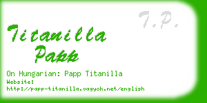 titanilla papp business card